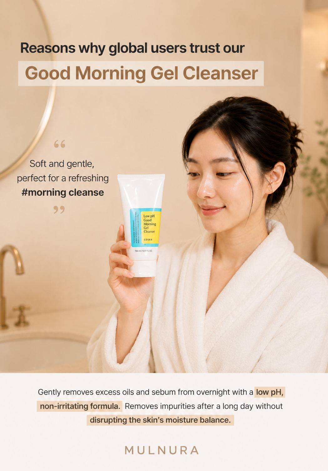 COSRX Glass Skin Essentials Duo Set | Low Ph Cleansing Gel + Advanced Snail 96 Mucin Power Essence Duo Set