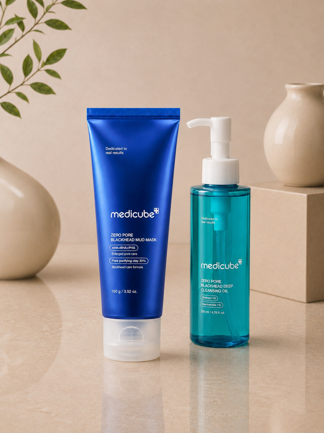 Medicube Pore Purifying Duo Set | Zero Pore Blackhead Deep Pore Cleansing Oil + Zero Pore Blackhead Mud Mask