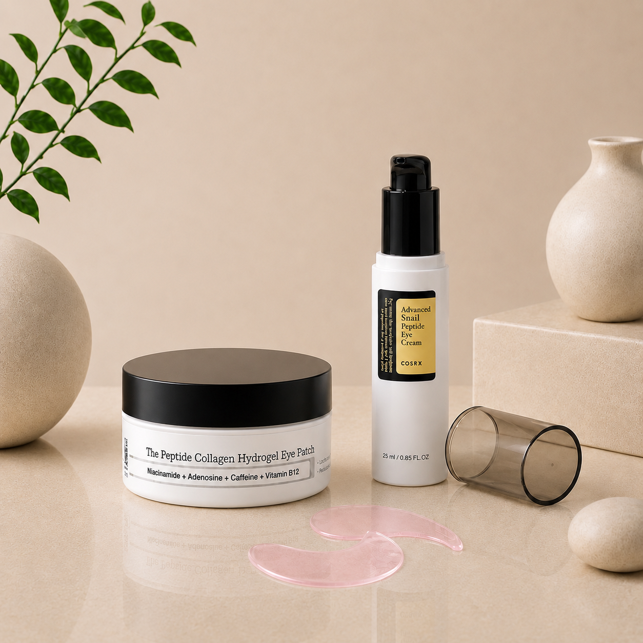 COSRX Renewal & Radiance Duo Set | Peptide Collagen Hydrogel Eye Patch + Advanced Snail Peptide Eye Cream