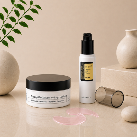 COSRX Renewal & Radiance Duo Set | Peptide Collagen Hydrogel Eye Patch + Advanced Snail Peptide Eye Cream
