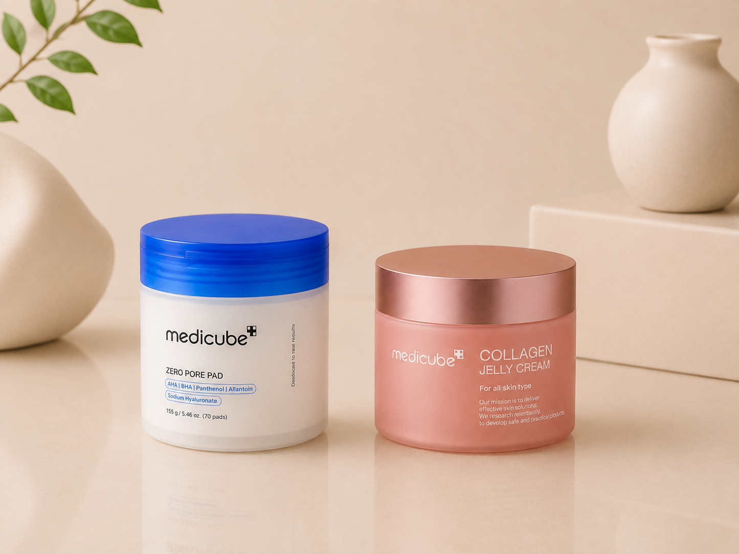 Medicube Glow Up Duo Set | Zero Pore Pads + Collagen Jelly Cream